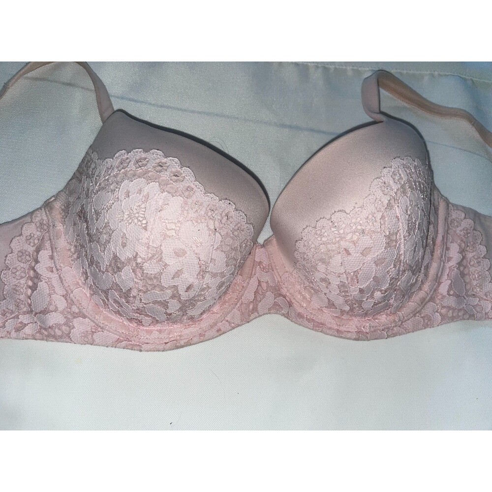 Victoria Secret 34D BRA Body By Victoria demi lace Nude Pink women's